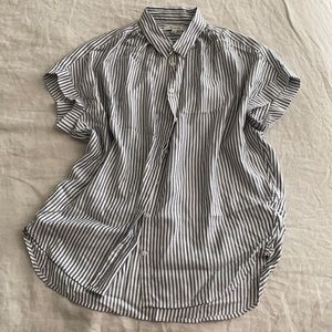 MADEWELL Blue Striped Courier Shirt.